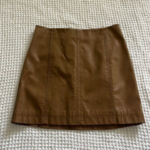 Free people leather skirt